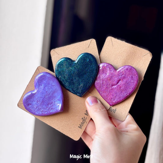 broșă mare inimoara cu sclipici