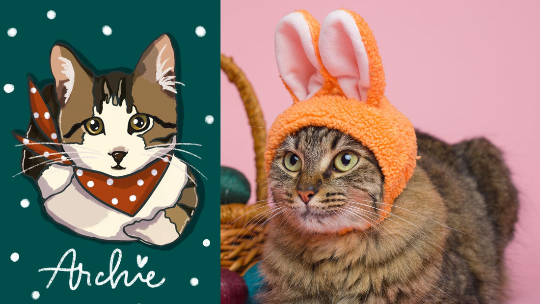 Portrete digitale sau printate cu câini și pisici