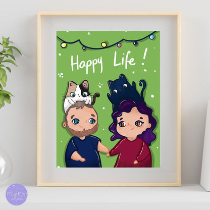 portret personalizat A4- CADOU PENTRU ANIVERSARE