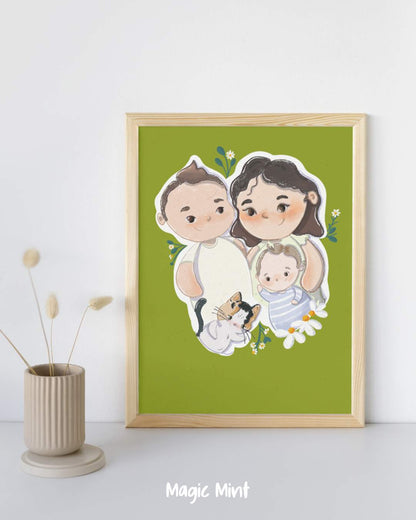portret personalizat familie