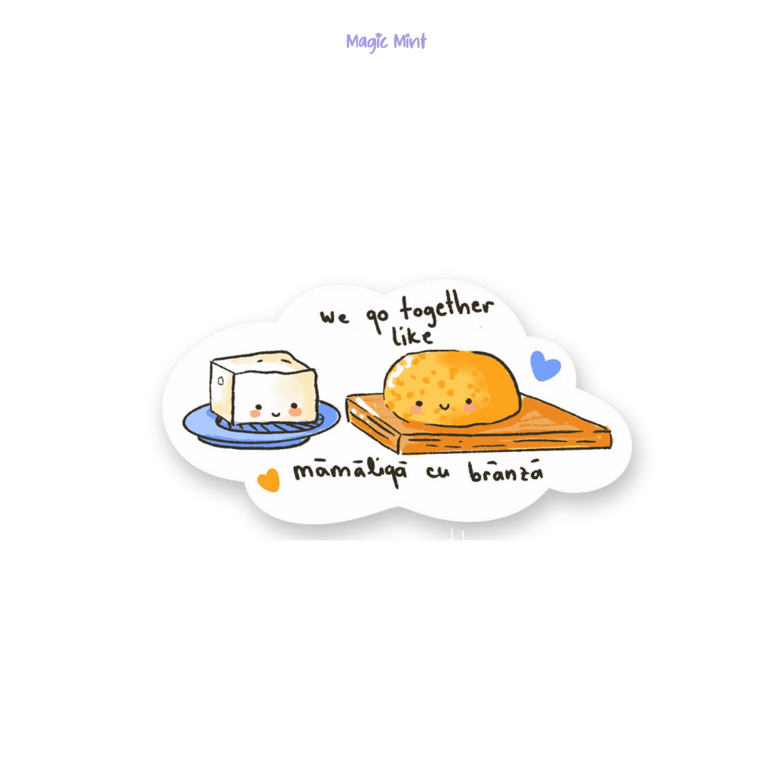 sticker mamaliga cu branza