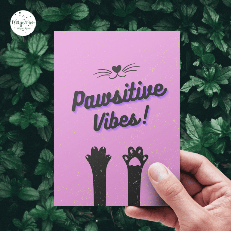 felicitare de Paști Pawsitive vibes
