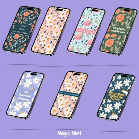 pachet wallpaper floral quotes