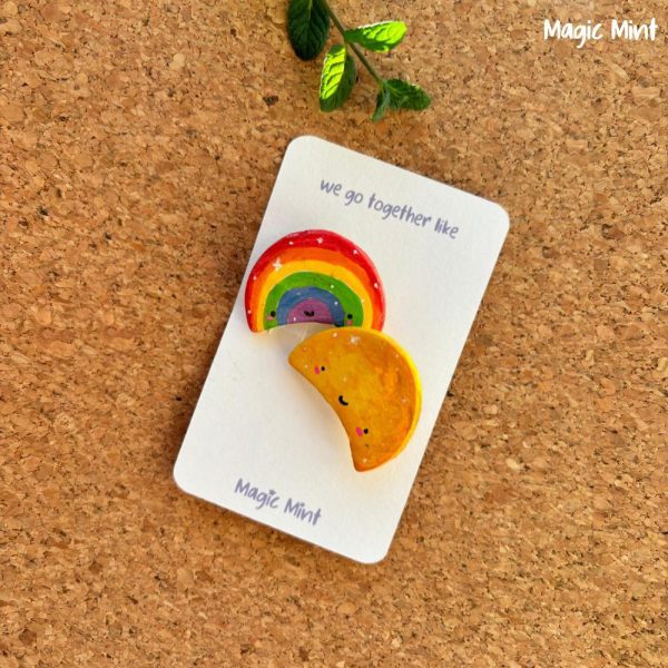 Pin mărțișor sunshine & rainbow