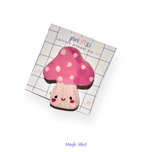 Pin broșă ciupercuța magică