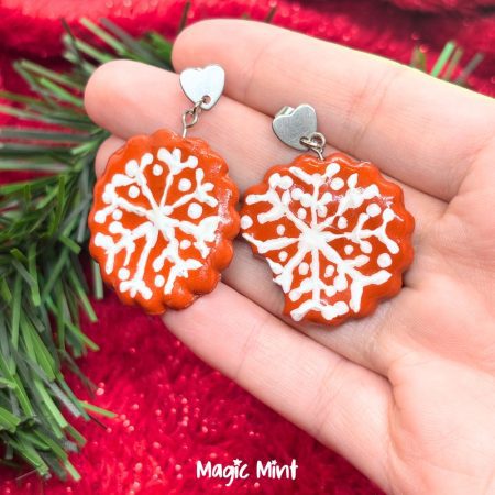 cercei in forma de fursecuri cu glazura