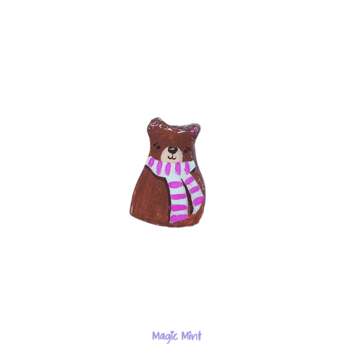 Pin broșă ursuleț cu fular | diferite modele