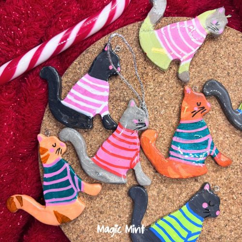 decoratiuni craciun pisici diverse modele