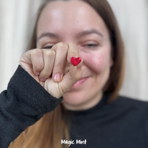 Cercei Valentine’s Day roșii cu sclipici - Image 2