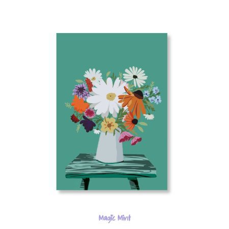 felicitare cu buchet de flori