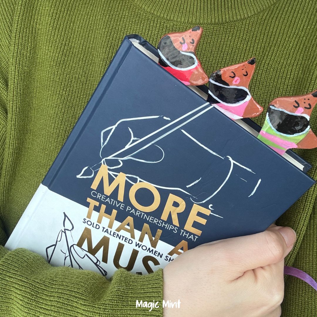 Semne de carte din lut cu teckel - Image 3